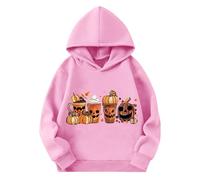 Mädchen Junge Hoodie Kinder Kapuzenpullover Warme Langarm Pullover Baumwolle Sweatshirt mit Kapuze Pulli Sport Oberteile Sweatshirts Lässig Oversize Kapuzenpulli Halloween Teenager Langarmshirt