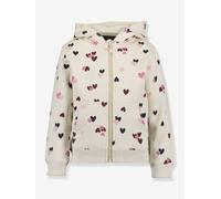 Mädchen Kapuzen-Sweatjacke mit Herzmuster BLUE SEVEN perlgrau Gr. 98/104