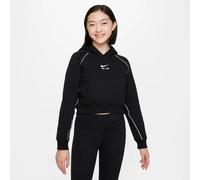 Mädchen-Kapuzen-Sweatshirt Nike Sportswear Air French Terry Schwarz 6/8 Jahre alt