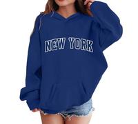 Mädchen Kapuzenpullover New York Buchstaben Druck Pullover Sweatshirts mit Kapuzen Kinder Lässige Bequeme Hoodie Oversized Langarmshirt Weiches Langarm Kapuzenpulli Pulli Oberteile