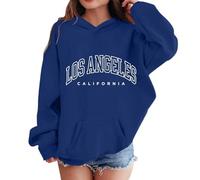 Mädchen Kapuzenpullover & Sweatshirt Los Angeles Buchstaben Druck Langarmshirt Oversize Pullover mit Kapuzen Weiches Langarm Kapuzenpulli Kinder Pulli Hoodie Oberteile für 2-13 Jahre