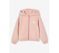 Mädchen Kapuzensweatjacke für Sport & Freizeit mit Recycling-Polyester rosa Gr. 116 von vertbaudet