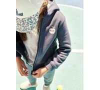 Mädchen Kapuzensweatjacke, Sport BASIC blau Gr. 116 von vertbaudet