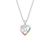 Mädchen Kette Herz aus Sterlingsilber mit Buchstabe M