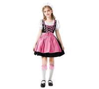Mädchen Kinderdirndl Dirndl KinderMidi Trachtenkleid 5tlg Dirndl Mädchen Kleid Dirndl Kleid + Kopfschmuck + Schürze + 2tlg Socken Kinderdirndl für Oktoberfest BayerischesOktoberfest (3-4 Years)