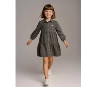 Mädchen Kleid aus Light-Denim grauer denim Gr. 110 von vertbaudet