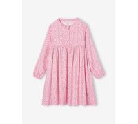 Mädchen Kleid mit Knopfleiste vorn & Printmuster altrosa Gr. 98/104 von Vertbaudet