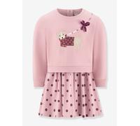 Mädchen Kleid & Sweatshirt mit Hund Happy Girls rosa nude Gr. 116