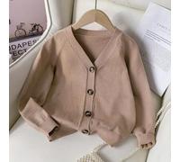 Mädchen Lässig All-Match Vielseitiger Strick-Cardigan, Warm und Bequem zum Schichten, Geeignet für Schulkleidung im Herbst/Winter Schulalltag Rosa