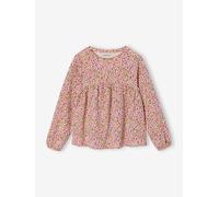 Mädchen Langarm-Blusenshirt mit Print blumen Gr. 140 von Vertbaudet