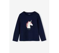 Mädchen Langarm-Shirt blau Gr. 158 von Vertbaudet