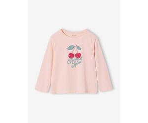 Mädchen Langarmshirt BASIC mit Recycling-Baumwolle rosa Gr. 116 von vertbaudet