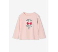Mädchen Langarmshirt BASIC mit Recycling-Baumwolle rosa Gr. 146/152 von vertbaudet