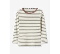 Mädchen Langarmshirt mit Glanzstreifen NMFNETTE NAME IT aubergine Gr. 98/104