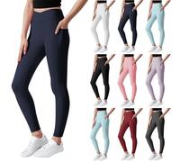 Mädchen Leggings Sale, Sportleggins mit Taschen Kinder High Waist Sporthose Blickdicht Bauchkontrolle Slim Fit Jogginghose Komfortable Laufhose Sport Leggings für Jogging Training Sportunterricht