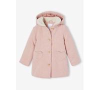 Mädchen Mantel mit Kapuze & Recycling-Polyester rosa Gr. 128 von vertbaudet