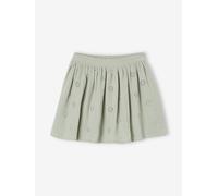 Mädchen Musselin-Rock mit Lochstickerei salbeigrün Gr. 128 von vertbaudet