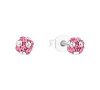 Lillifee Mädchen Ohrstecker 2036422 Kugel silber 925 Preciosa rosa weiß
