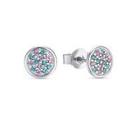 Prinzessin Lillifee Ohrstecker 925 Sterling Silber Mädchen Kinder Ohrschmuck, mit Zirkonia synth., 0,7 cm, Silber, Kommt in Schmuck Geschenk Box, 2031155
