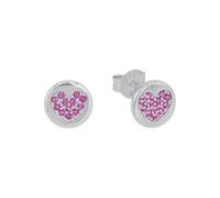 Prinzessin Lillifee Ohrstecker 925 Sterling Silber Mädchen Kinder Ohrschmuck, mit Zirkonia synth., 0,7 cm, Silber, Herz, Kommt in Schmuck Geschenk Box, 2037919