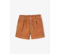 Mädchen Paperbag-Shorts aus Cord zimt Gr. 128 von Vertbaudet