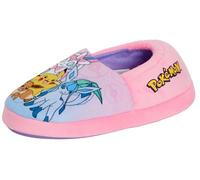 Mädchen Pokemon Hausschuhe für Kinder Pikachu Eevee Slip On House Shoes Fleece Pantoletten, multi, 32 EU