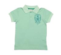 Mädchen Poloshirt GOTS zertifiziert, Bio-Baumwolle, hellgrün, „Meadow“, Kurzarm, weich - Walkiddy Blau 98