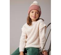 Vertbaudet Mädchen Pullover aus meliertem Strick vanille 92/98