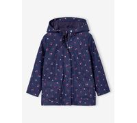 Mädchen Regenjacke mit Taschen blau geblümt herzen Gr. 98/104 von Vertbaudet