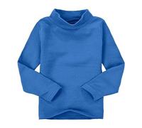 Mädchen Rollkragen einfarbig T-Shirt Warmes weiches Basic Top Kleinkind unter Schichtstück Kinder Classics weicher Baumwolle Langarm-Shirt (Blue, 6-7 Years)