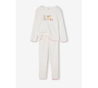 Mädchen Schlafanzug aus Ripp Best Sister wollweiß Gr. 92/98 von vertbaudet