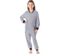 Mädchen Schlafanzug Jumpsuit MS10-186 Melange Sterne Marine 122-128 122-128 Melange Sterne Marine