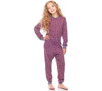 Mädchen Schlafanzug Jumpsuit MS10-186 Wein Sterne Dunkelmelange 146-152 146-152 Wein Sterne Dunkelmelange
