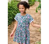 Vertbaudet Mädchen Shirtkleid Basic grün Tropical Print 146/152