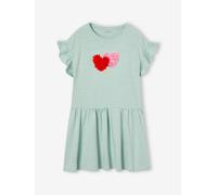 Mädchen Sommerkleid mit 3D-Motiv graublau Gr. 86 von vertbaudet
