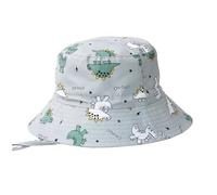 Mädchen Sonnenhut - Kinderhut Mädchen - Kleinkind Eimerhut mit Cartoon Motiv Dinosaurier Motiv für Jungen und Mädchen breite Krempe zum Spielen im Freien (Grey 2 3 Jahre)