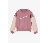 Vertbaudet Mädchen Sport-Sweatshirt mit Recycling-Polyester, Colorblock Altrosa 128