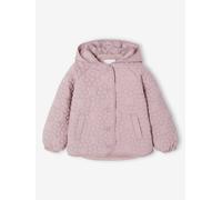 Vertbaudet Mädchen Steppjacke mit Blumenmuster, Übergangsjacke malve 110