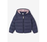 Vertbaudet Mädchen Light-Steppjacke mit Kapuze, Recycling-Polyester marine 98/104
