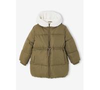 Mädchen Steppmantel mit Kapuze & Recycling-Wattierung khaki Gr. 158 von vertbaudet