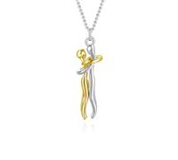 Mädchen Sterling Silber Umarmung Halskette & - Männer & Frauen Umarmung Anhängerkette - Paar Halskette