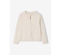 Mädchen Strickjacke mit Glitzerherz BASIC beige Gr. 92/98 von Vertbaudet