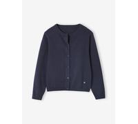 Mädchen Strickjacke mit Glitzerherz BASIC grau Gr. 140 von vertbaudet