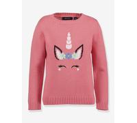 Mädchen Strickpullover mit Einhornmotiv BLUE SEVEN koralle Gr. 92/98
