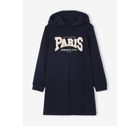 Mädchen Sweatkleid mit Kapuze blau Gr. 98/104 von vertbaudet