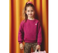 Mädchen Sweatshirt mit Print BASIC dunkelviolett Gr. 146/152 von Vertbaudet