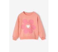 Mädchen Sweatshirt mit Print BASIC koralle Gr. 92/98 von vertbaudet