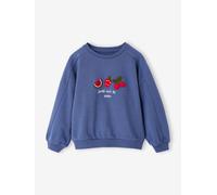 Mädchen Sweatshirt mit Recycling-Polyester, Blumen oder Sterne indigo-blau Gr. 140 von vertbaudet