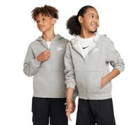 Mädchen Sweatshirt Nike Club Fleece Full-Zip - dark grey heather/white - Grau (S)