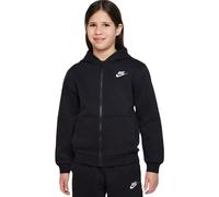 Mädchen Sweatshirt Nike Kids Club Fleece Full-Zip - black/white - Schwarz (L)
